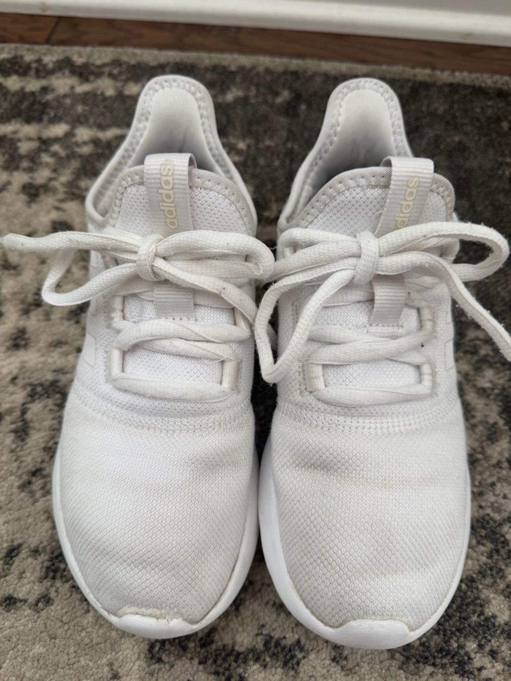 adidas Kids White Mesh Athletic Sneakers